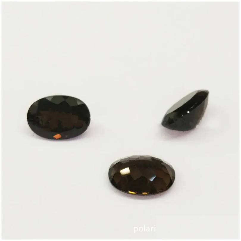 loose gemstones oval shape 7x9-9x11mm trillion facet cut high quality 100% authentic natural smoke quartz crystal for jewelry making