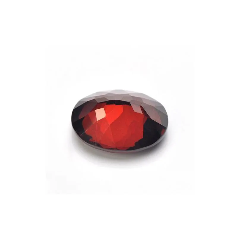 50pcs/lot machine cut facet oval shape 4*3-7*5mm loose gemstone chinese natural garnet stone for jewelry making
