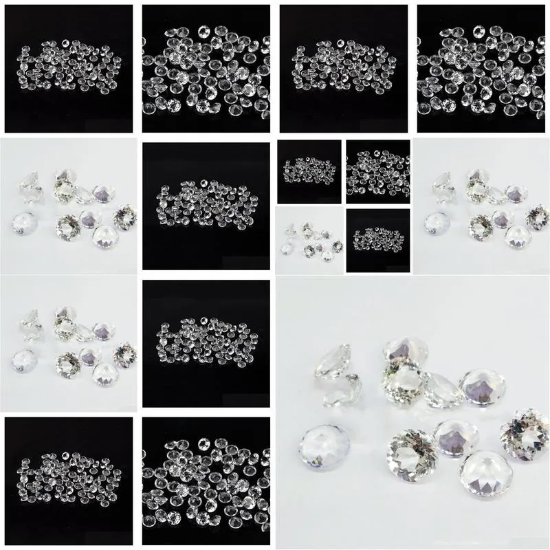 300pcs/lot 100% authentic natural white quartz crystal 1-2.75mm round brilliant facet cut high quality gem stones for jewelry making