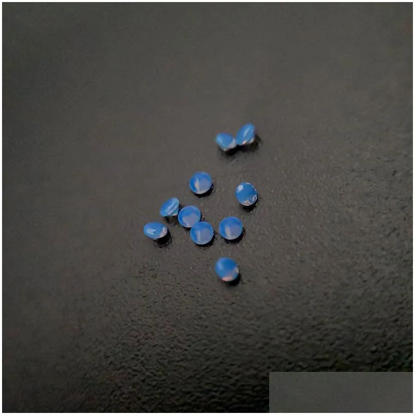242 good quality high temperature resistance nano gems facet round 2.25-3.0mm medium opal sky blue synthetic stone 1000pcs/lot