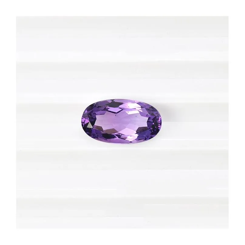 10pcs/lot medium 10x12-15x20mm oval brilliant facet cut 100% authentic natural amethyst crystal high quality gem stones for jewelry