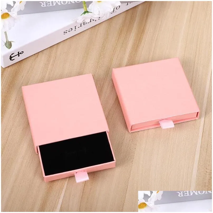 colorful jewelry packing box drawer packing box earrings stud bracelet storage boxes wholesale