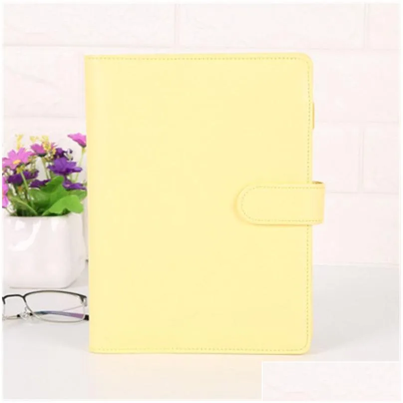 a6 8 colors party supplies creative waterproof macarons binder hand ledger notebook shell loose-leaf notepad diary stationery cover school office