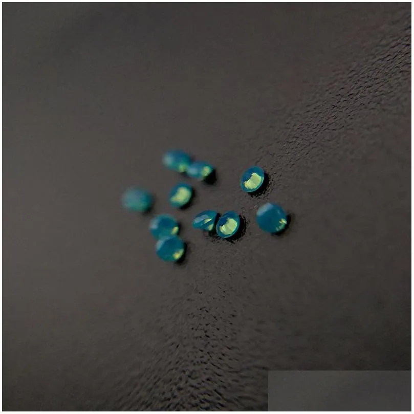 #216 good quality high temperature resistance nano gems facet round 0.8-2.2mm dark opal aquamarine blue green synthetic gemstone