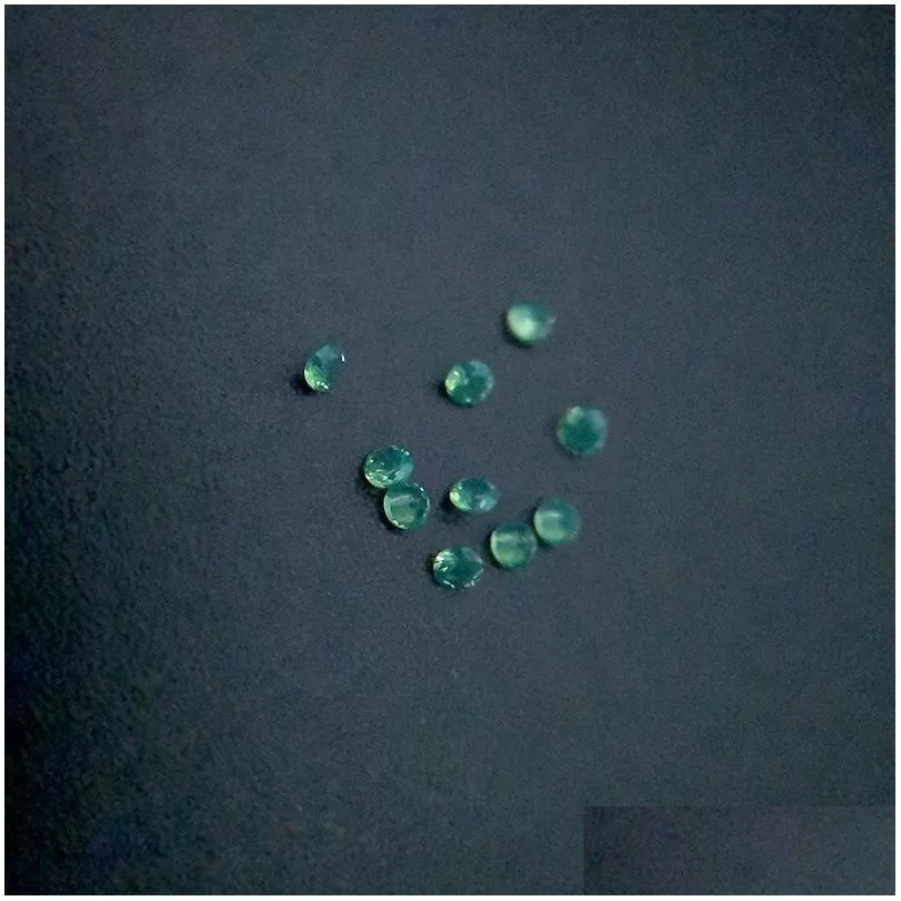 #209/2 good quality high temperature resistance nano gems facet round 2.25-3.0mm medium chrysoprase green synthetic gemstone