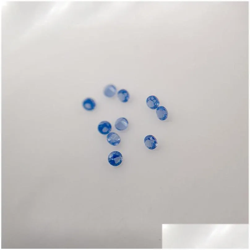 #221/1 good quality high temperature resistance nano gems facet round 2.25-3.0mm very dark opal sapphire blue synthetic gemstone