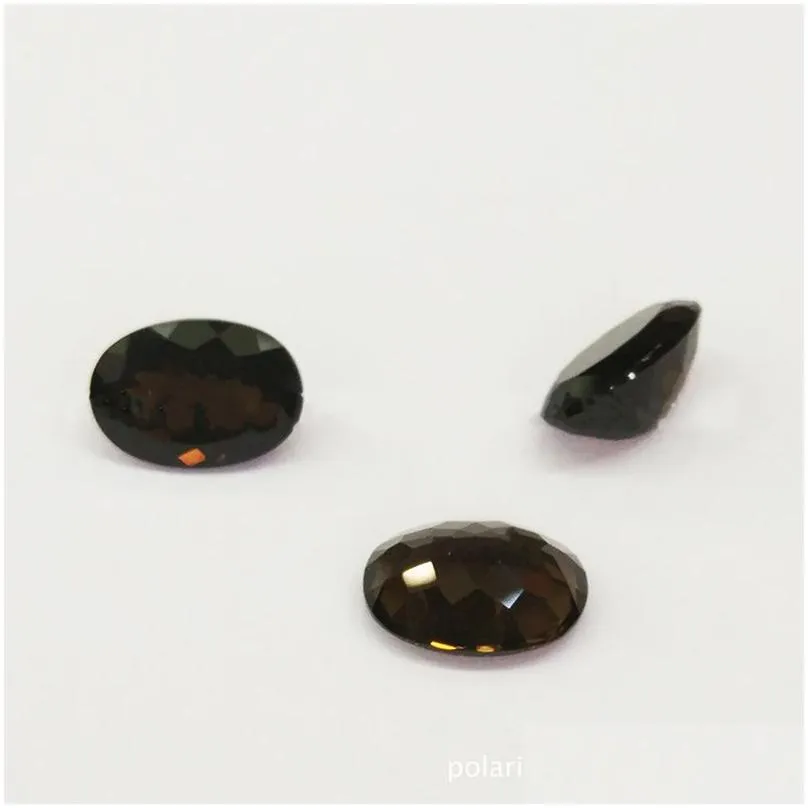 big loose gemstones oval shape 10x12-15x20mm trillion facet cut high quality 100% authentic natural smoke quartz crystal for jewelry making