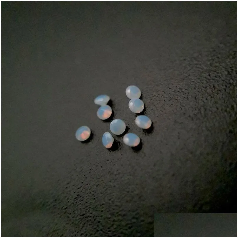 248 good quality high temperature resistance nano gems facet round 2.25-3.0mm super light opal sky greenish blue synthetic stone