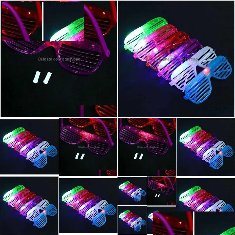 shutters shape led flashing glasses light up kids toys christmas party supplies decoration glowing glasses z230814