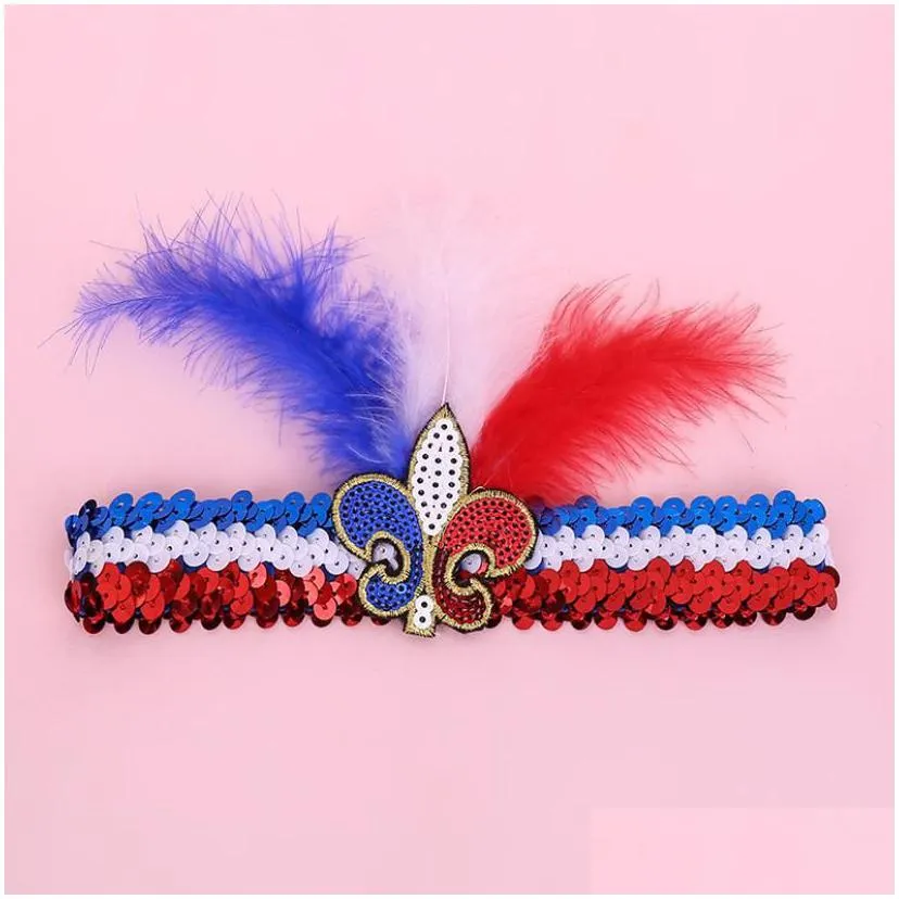 party decoration 2023 carnival sequins hair-band feather headwear hair band cross border yeren headwear factory wholesale