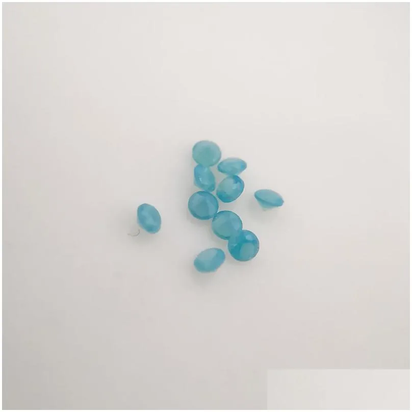 232 good quality high temperature resistance nano gems facet round 2.25-3.0mm dark opal aquamarine greenish blue synthetic stone