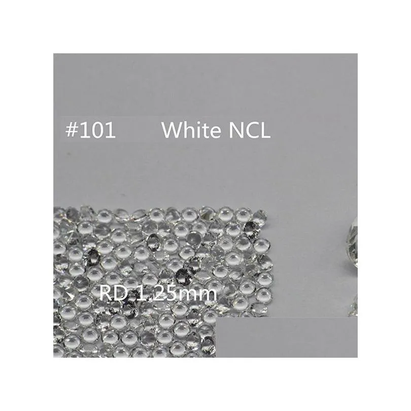 1.75mm round nanogem crystal white colors facet cut top quality thermostable synthetic loose gemstone for jewellery 1000pcs per color a