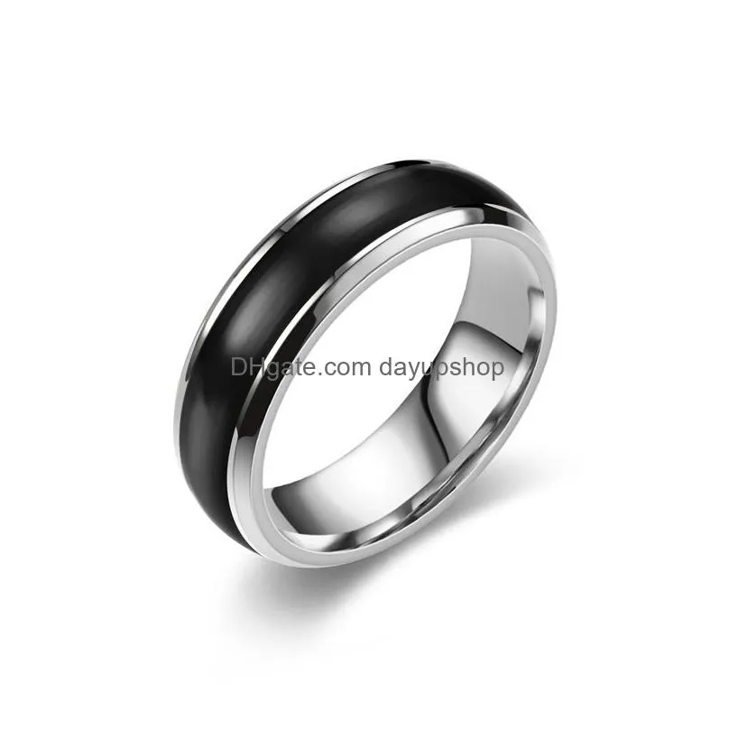 classic design colorful enameled stainless steel finger ring for wholesale