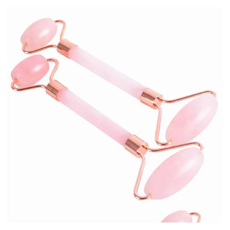 natural rose quartz facial massage crystal stone body jade massager derma roller skin care beauty tool