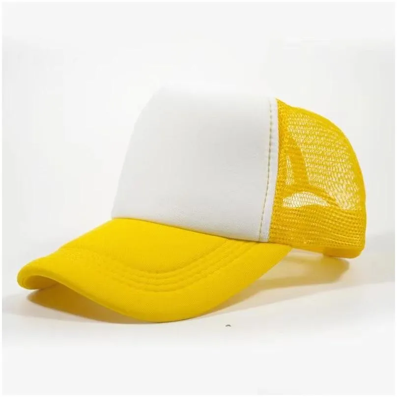 sublimation trucker hat baseball cap party supply blank heat transfer custom with logo printing truckers caps mesh hat foam