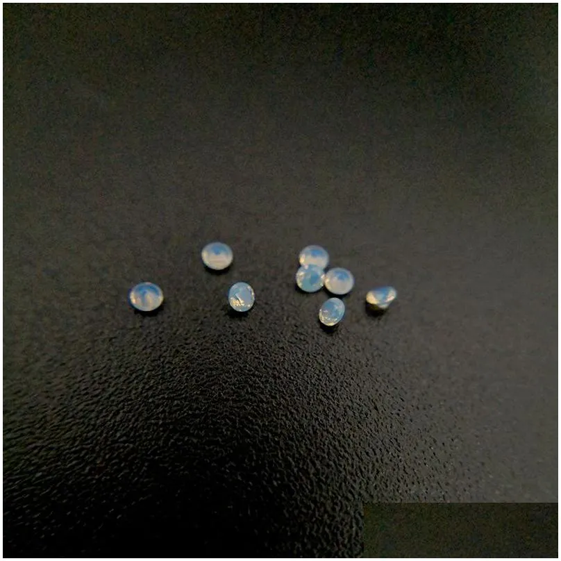 277 good quality high temperature resistance nano gems facet round 2.25-3.0mm very light opal yellowish white synthetic stone