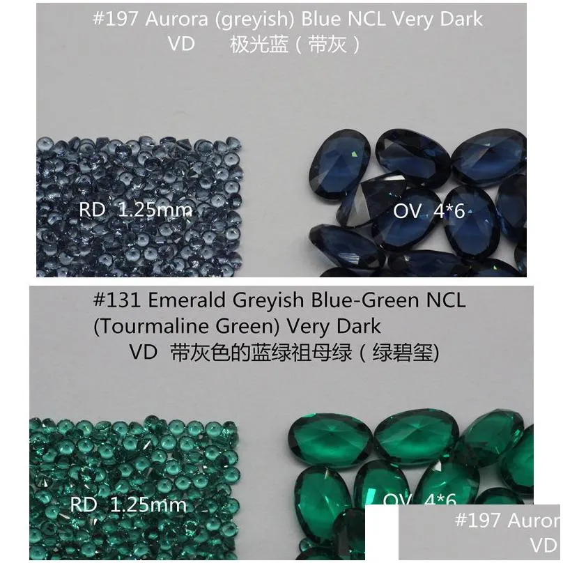 259 colors top quality nano crystal round 0.8-1.4mm facet cut thermostable synthetic loose gemstone for jewellery 1000pcs per color a