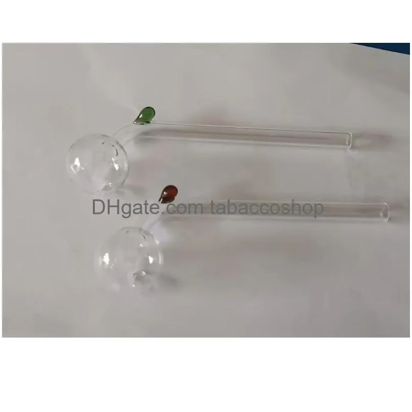 curved glass oil burner pipe 14cm glass pipes bong oil water pipes blue green amber color glass balancer smoking tobacco pipes