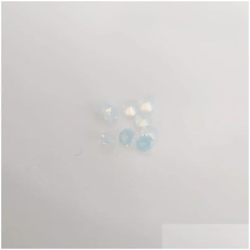 #203/5 high temperature resistance nano gems facet round 0.8-2.2mm chalcedony bluish light synthetic gemstone 2000pcs/lot mixed sizes
