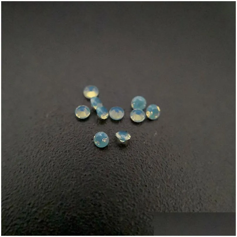 251 good quality high temperature resistance nano gems facet round 2.25-3.0mm medium opal olive green synthetic stone 1000pcs/lot