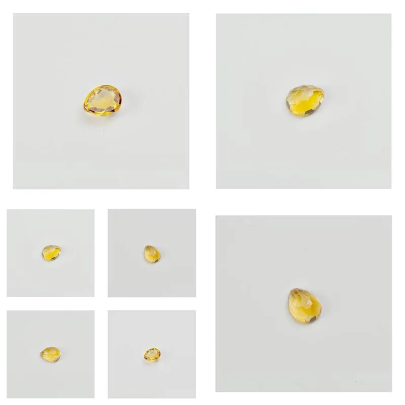 natural citrine pear shape facet brilliant cut 5x8-8x12mm factory wholesale chinese loose gemstone for jewelry making 20pcs/lot