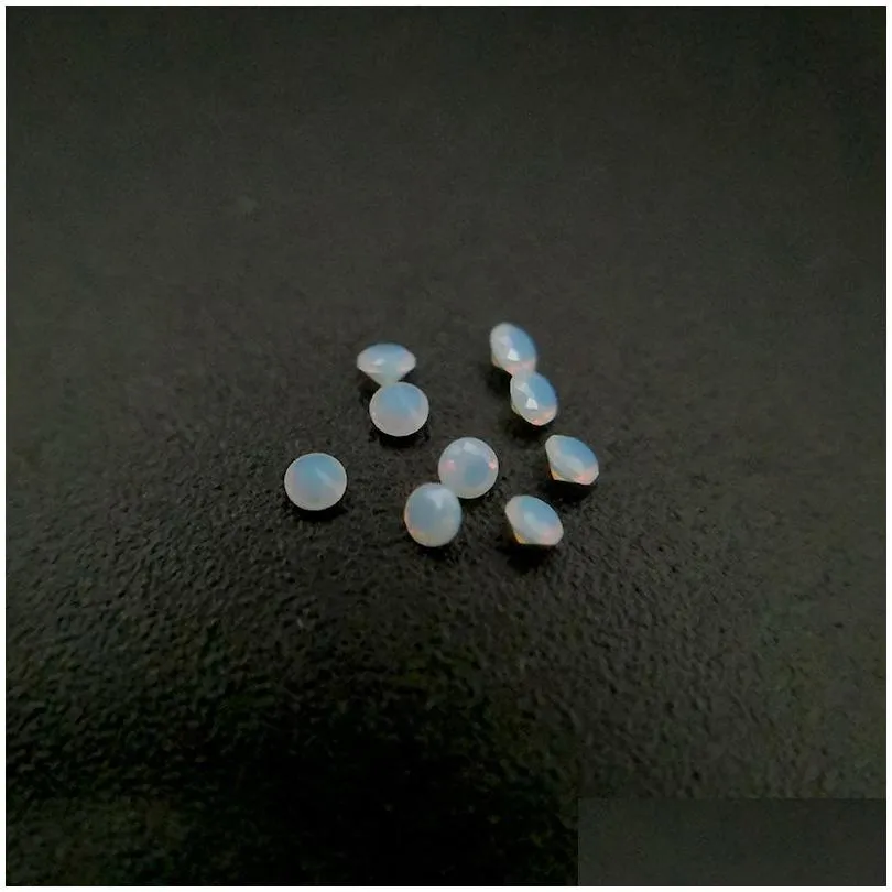 248 good quality high temperature resistance nano gems facet round 2.25-3.0mm super light opal sky greenish blue synthetic stone