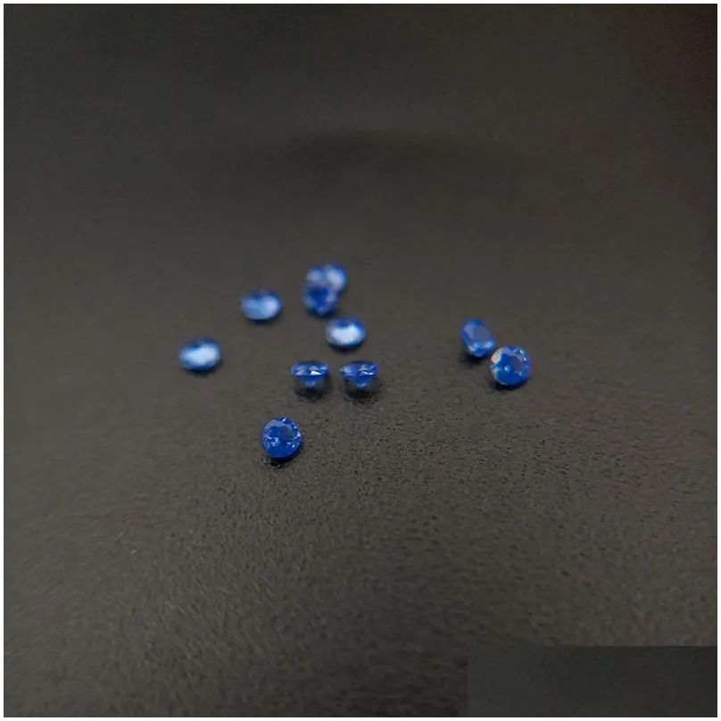 225/3 good quality high temperature resistance nano gems facet round 0.8-2.2mm medium violet sapphire synthetic gemstone 2000pcs/lot