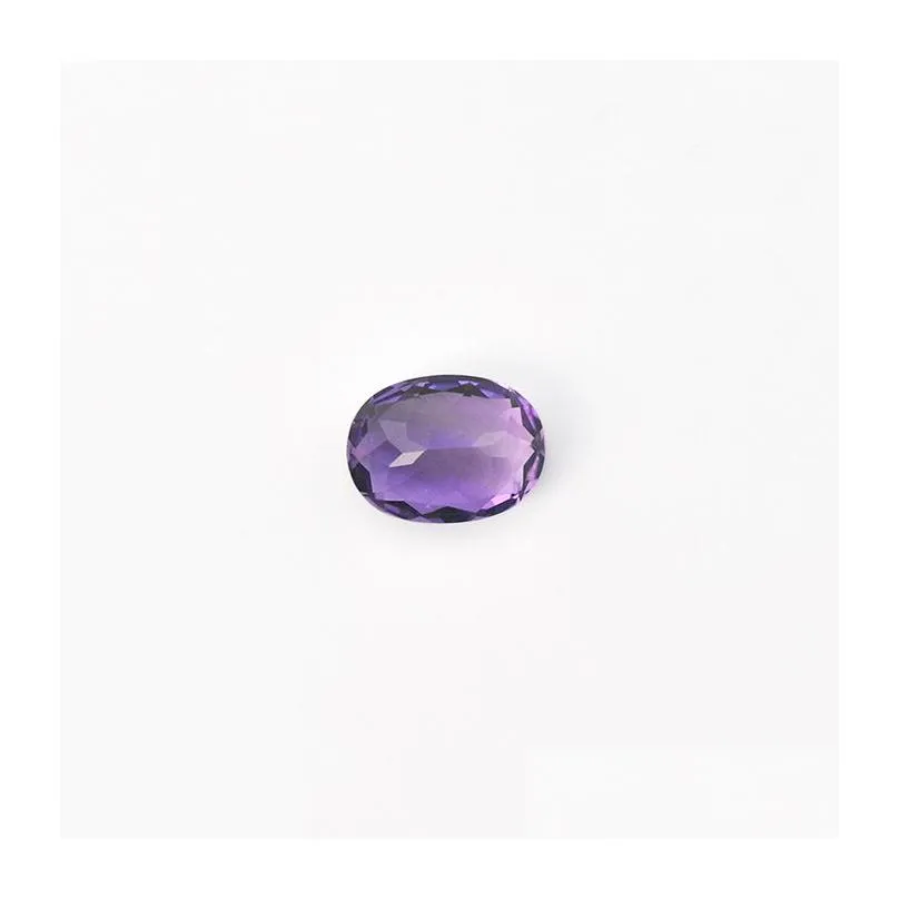10pcs/lot medium 10x12-15x20mm oval brilliant facet cut 100% authentic natural amethyst crystal high quality gem stones for jewelry