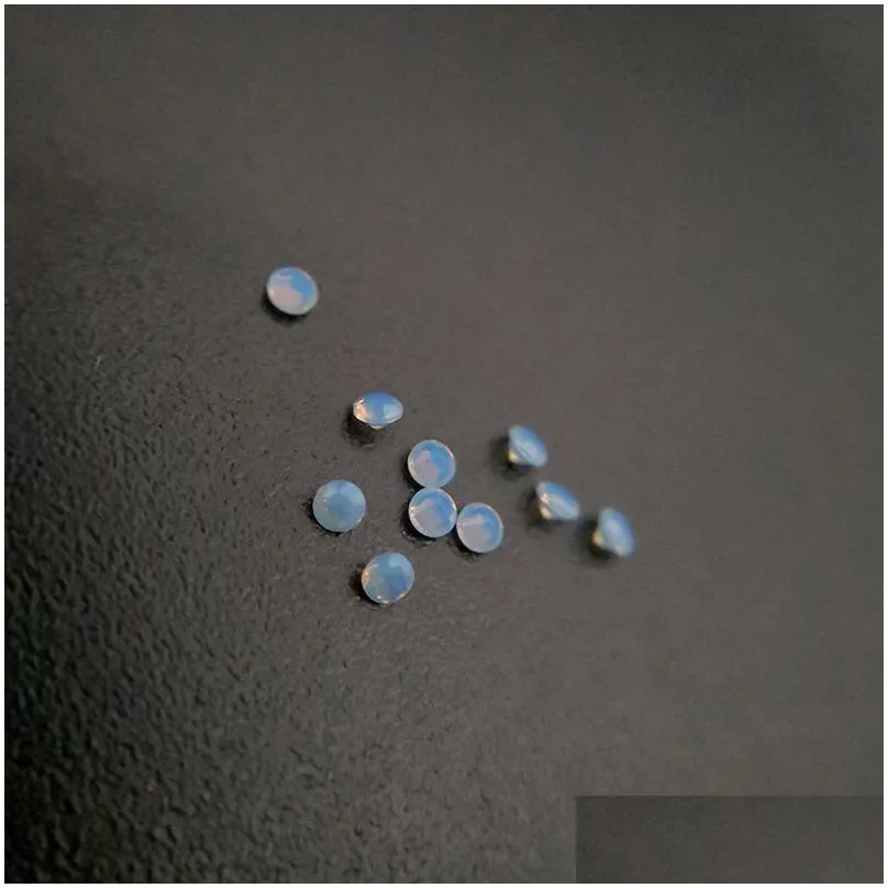247/3 good quality high temperature resistance nano gems facet round 0.8-2.2mm light opal sky green blue synthetic gemstone