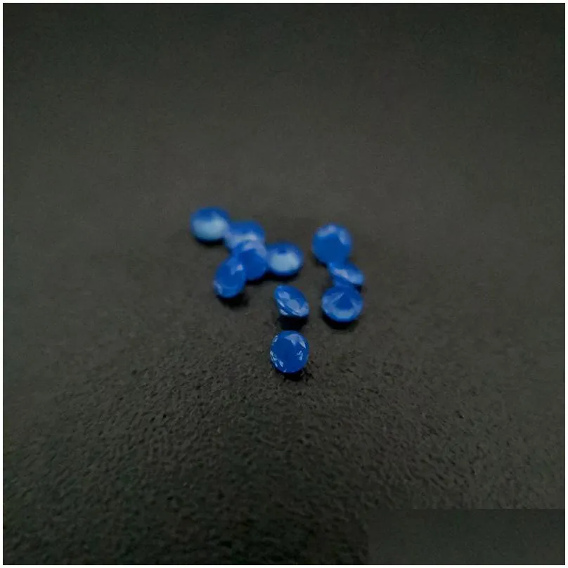 230/1 good quality high temperature resistance nano gems facet round 0.8-2.2mm dark opal spinel blue synthetic gemstone 2000pcs/lot