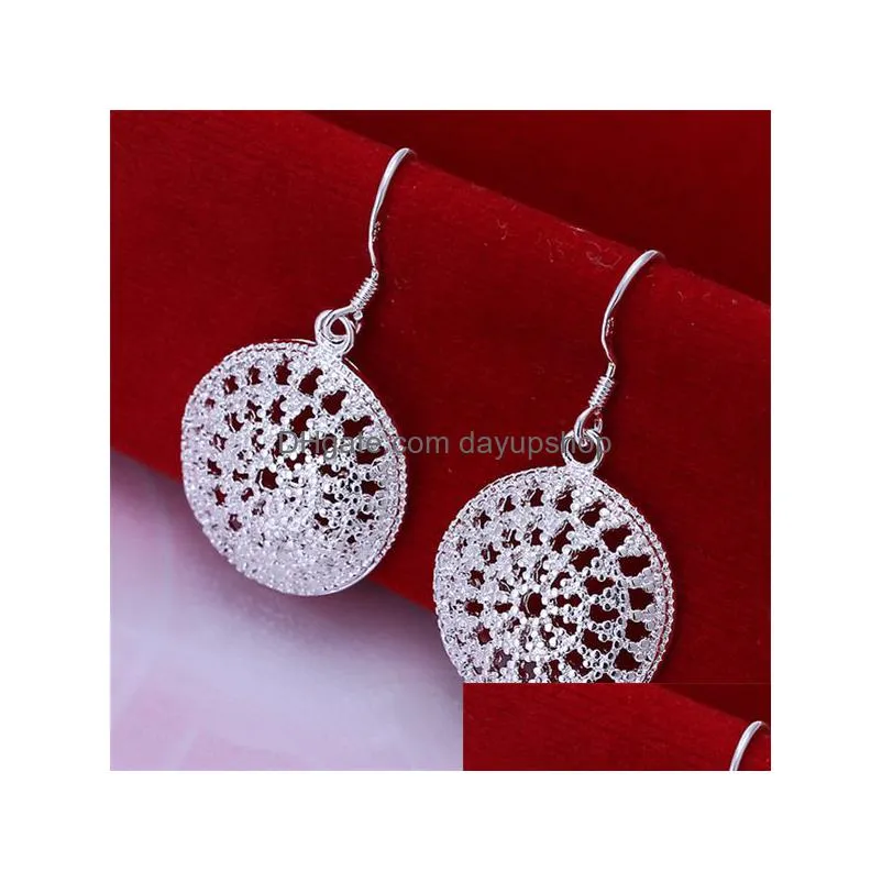 high grade 925 sterling silver pendant earrings round package jewelry set dfmss202 brand new factory direct 925 silver necklace