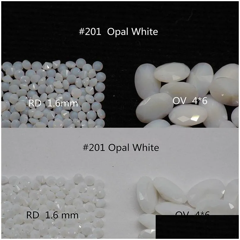 nano crystal gem 2.25mm round white colors facet cut top quality thermostable synthetic loose gemstone for jewellery 1000pcs per color a