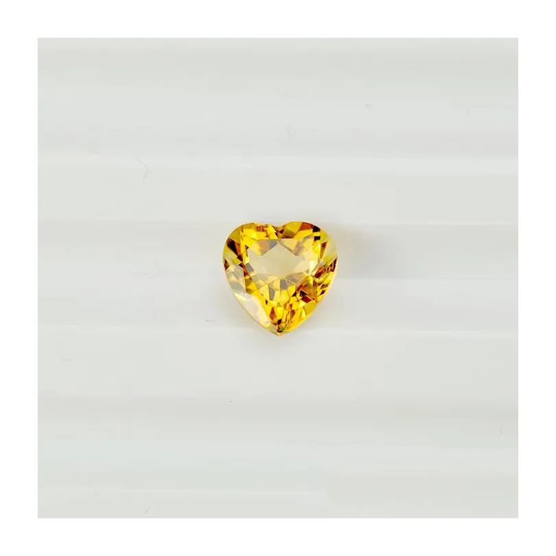high quality natural citrine heart shape facet brilliant cut 4-7mm factory wholesale chinese loose gemstone for jewelry making