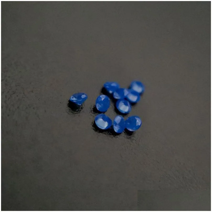 230/1 good quality high temperature resistance nano gems facet round 0.8-2.2mm dark opal spinel blue synthetic gemstone 2000pcs/lot