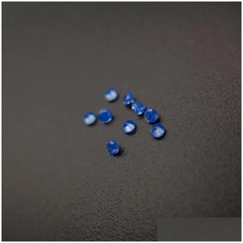 #223/2 good quality high temperature resistance nano gems facet round 2.25-3.0mm dark vivid opal sapphire blue synthetic gemstone