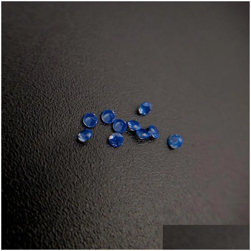 #221/1 good quality high temperature resistance nano gems facet round 2.25-3.0mm very dark opal sapphire blue synthetic gemstone