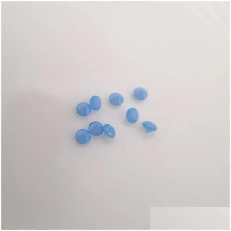 241 good quality high temperature resistance nano gems facet round 2.25-3.0mm dark opal sky blue synthetic stone 1000pcs/lot