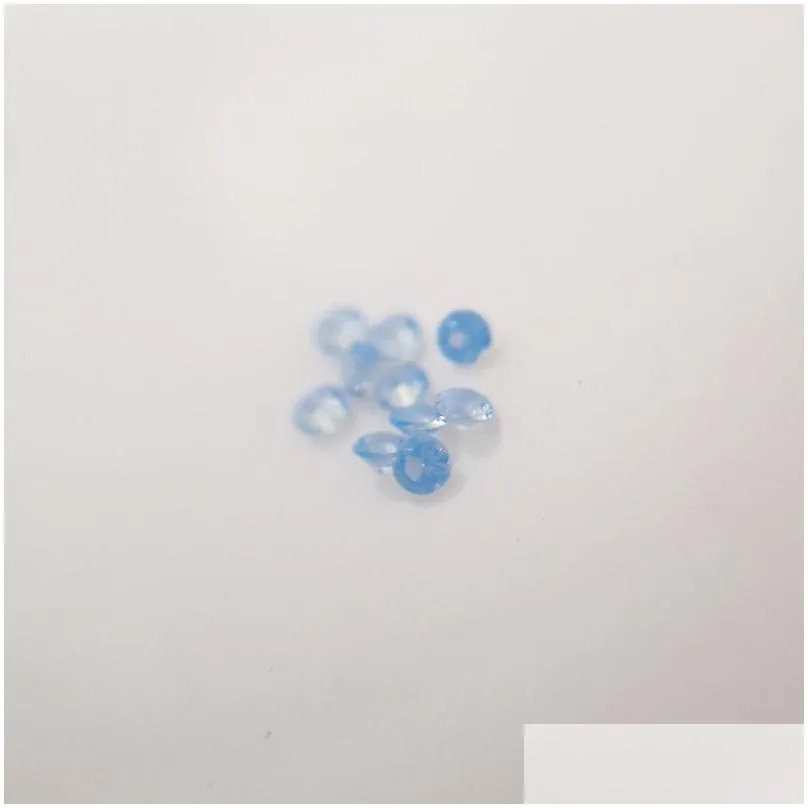 #210/2 good quality high temperature resistance nano gems facet round 0.8-2.2mm medium opal sky blue synthetic gemstone 2000pcs/lot