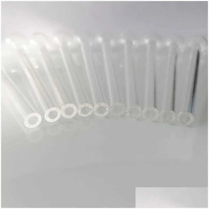 4.7 inch clear glass pipe oil nail burning jumbo pipes 120mm pyrex glass burner concentrate 12cm length thick transparent smoking tubes for smokers