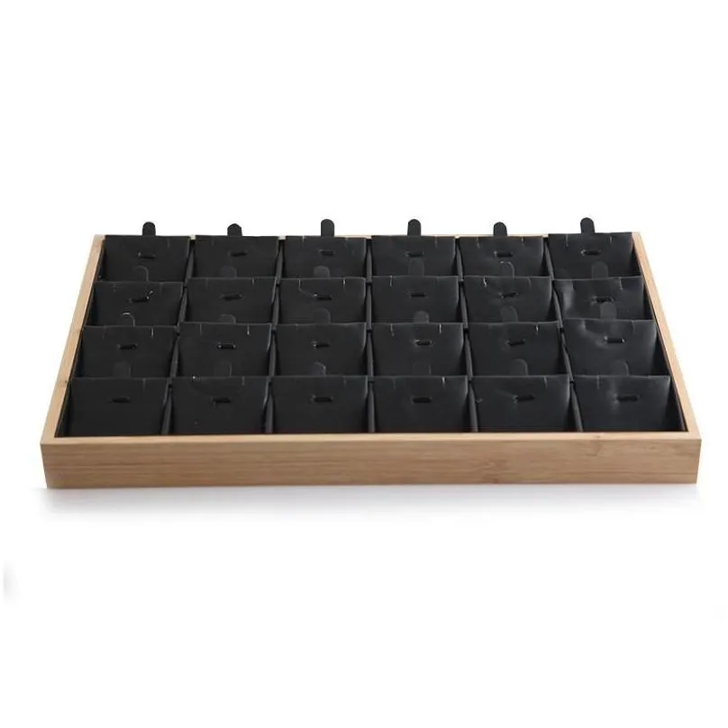 Arrivals Wood Jewelry Display Tray Necklace Ring Earring Stand Holder Pendants Organizer Bracelet Showcase Pouches, Bags