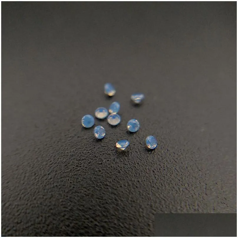 #220b good quality high temperature resistance nano gems facet round 2.25-3.0mm light chalcedony blue synthetic gemstone 1000pcs/lot