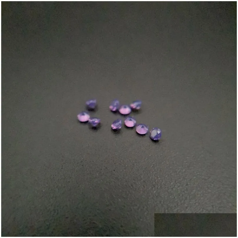 267 good quality high temperature resistance nano gems facet round 0.8-2.2mm very dark opal purple blue synthetic gemstone 2000pcs/lot