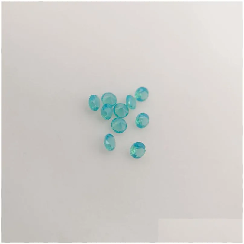 #216 good quality high temperature resistance nano gems facet round 0.8-2.2mm dark opal aquamarine blue green synthetic gemstone