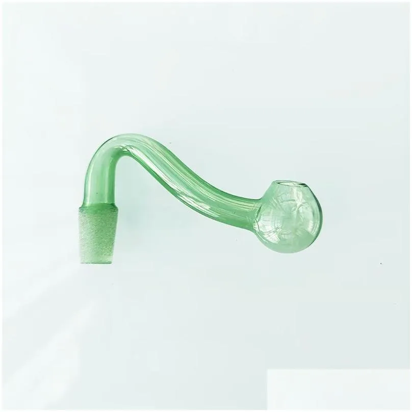 10mm male glass bowls pyrex glass oil burner pipe tobacco bowl hookah shisha adapter thick bong pipes clear blue green yellow pink mix colors smoking accessories