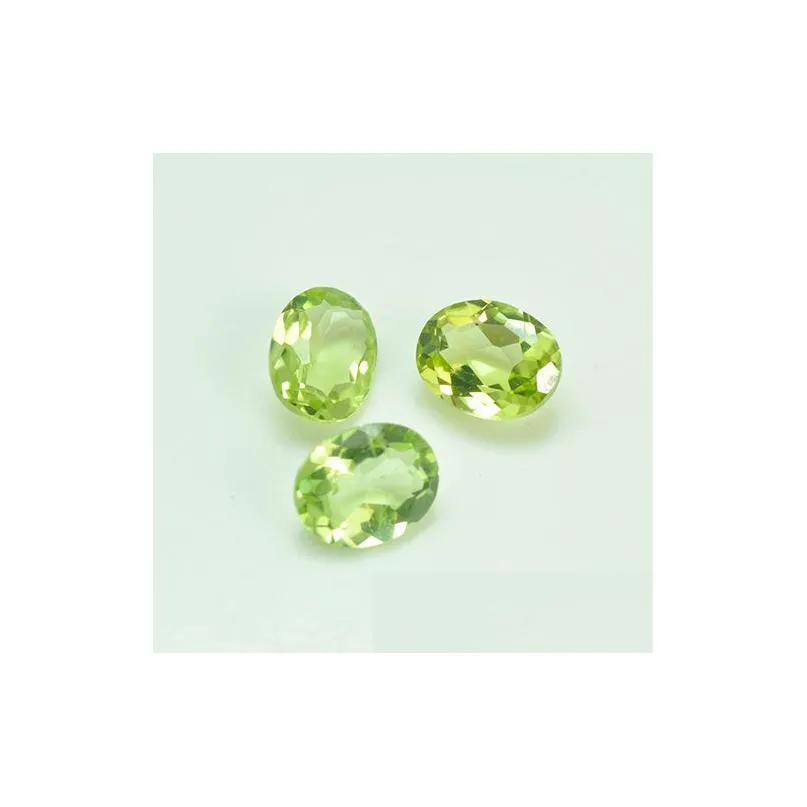 high quality authentic natural peridot oval facet cut 3x4-5x7 semi-precious loose gemstone for jewelry setting 30pcs/lot