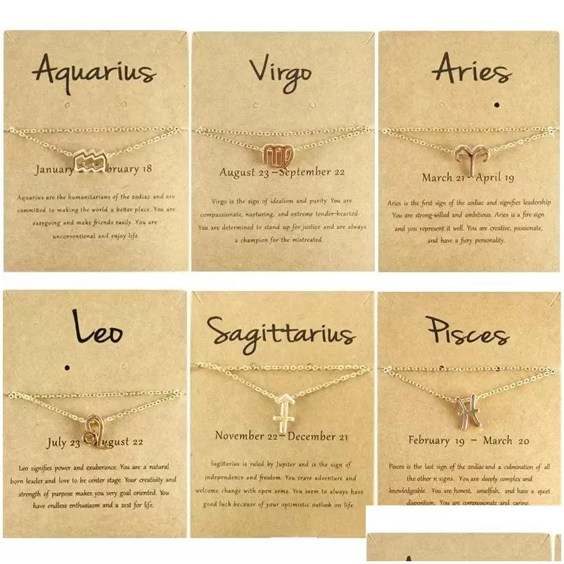 Multilayer 12 Constellation Zodiac Anklet Gold Silver Summber Beach Letter Foot Chain for Women Ladies Astrological Anklet Jewelry