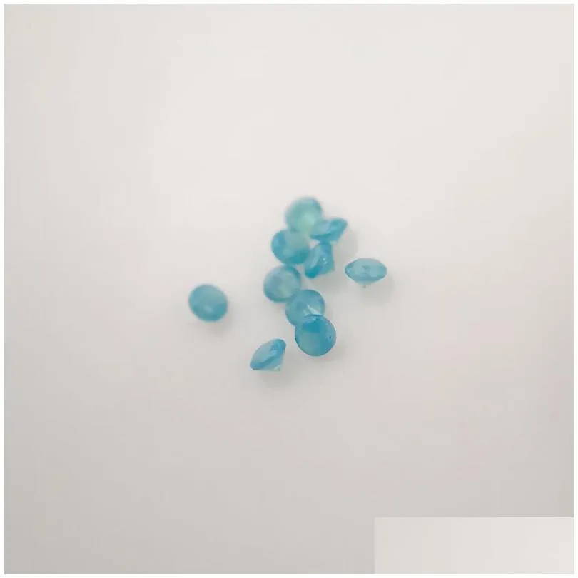 232 good quality high temperature resistance nano gems facet round 2.25-3.0mm dark opal aquamarine greenish blue synthetic stone