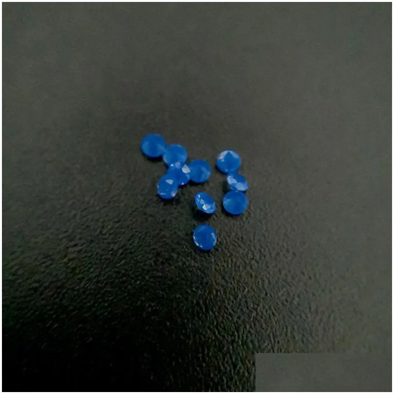 230/1 good quality high temperature resistance nano gems facet round 0.8-2.2mm dark opal spinel blue synthetic gemstone 2000pcs/lot