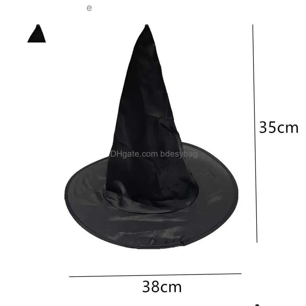halloween witch hat black folding witch hat women`s makeup party role playing props decoration carnival clothing accessories z230809