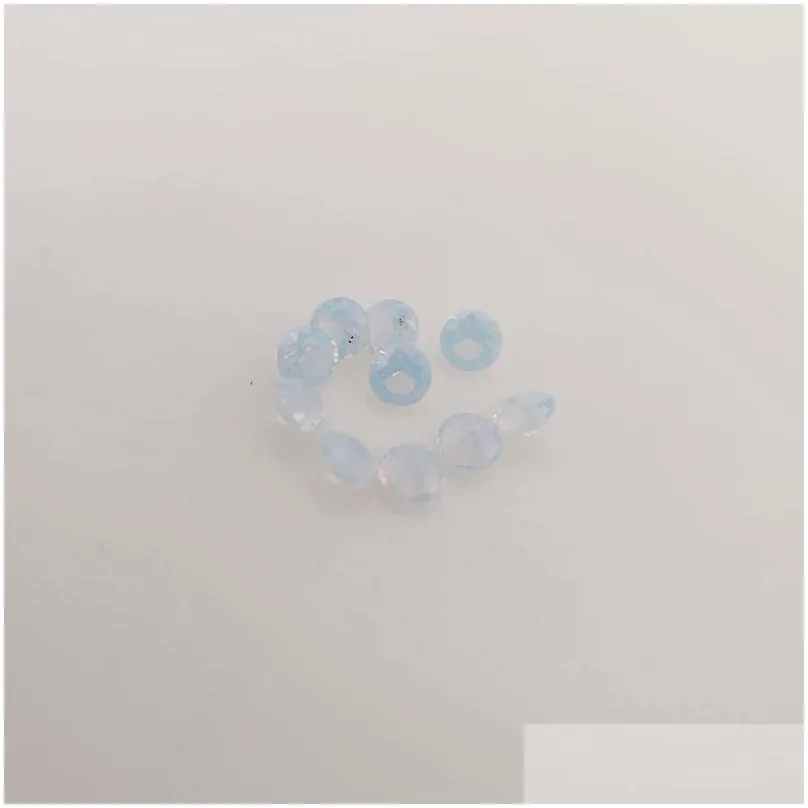 247/2 good quality high temperature resistance nano gems facet round 0.8-2.2mm medium opal sky green blue synthetic gemstone